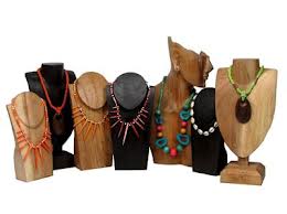Wooden Necklace display busts