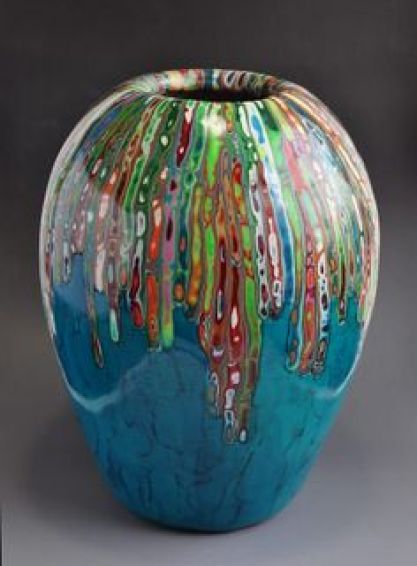 Polymer clay vase by Beefball Papa